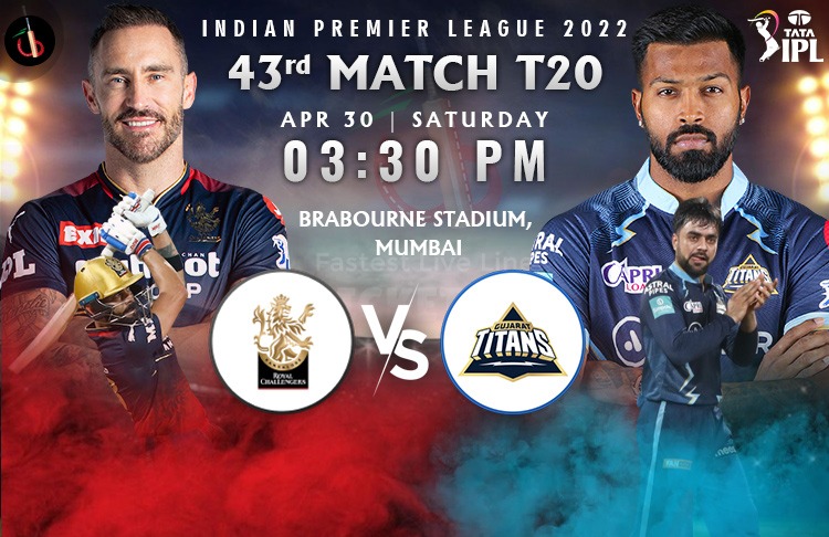 Gujarat vs Bangalore 43rd Clash of IPL 2022 Match Preview, Fantasy, Pitch Report, Probable XI & More