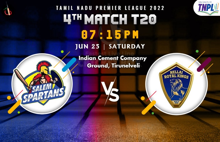 Salem Spartans vs Nellai Royal Kings 4th Match Preview, Probable XIs, Match Prediction, Pitch Report & More