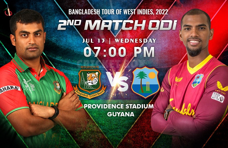 West Indies vs Bangladesh 2nd ODI Match Preview, Probable XI, Match Prediction, Pitch Report & More