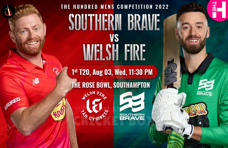 Southern Brave vs Welsh Fire 1st 100 Balls Match Preview, Probable XI, Match Prediction, Pitch Report & More (The Hundred Mens)