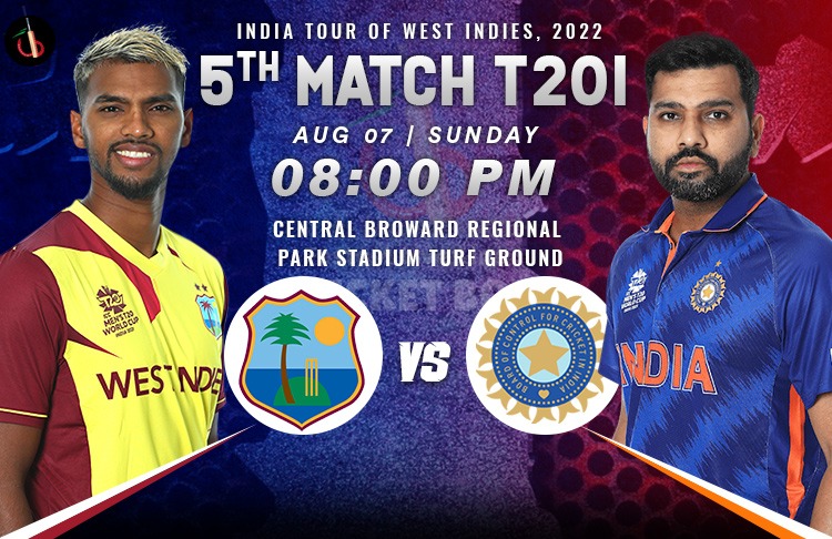 West Indies vs India 5th T20I Match Preview, Probable XI, Match Prediction, Pitch Report & More