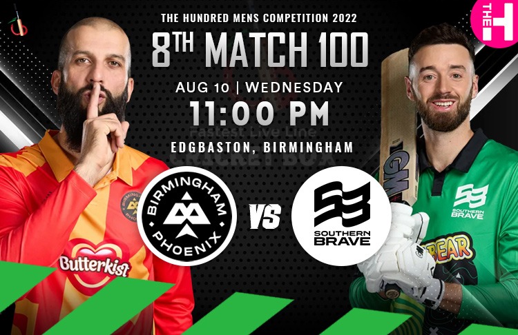 Birmingham Phoenix vs Southern Brave 8th 100 Balls Match Preview, Probable XI, Match Prediction, Pitch Report & More