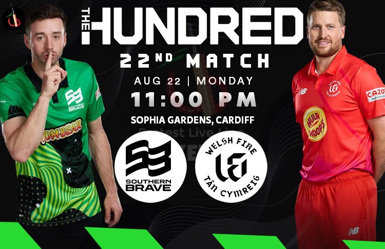 Welsh Fire vs Southern Brave 22nd 100 Balls Match Preview, Probable XI, Match Prediction, Pitch Report & More