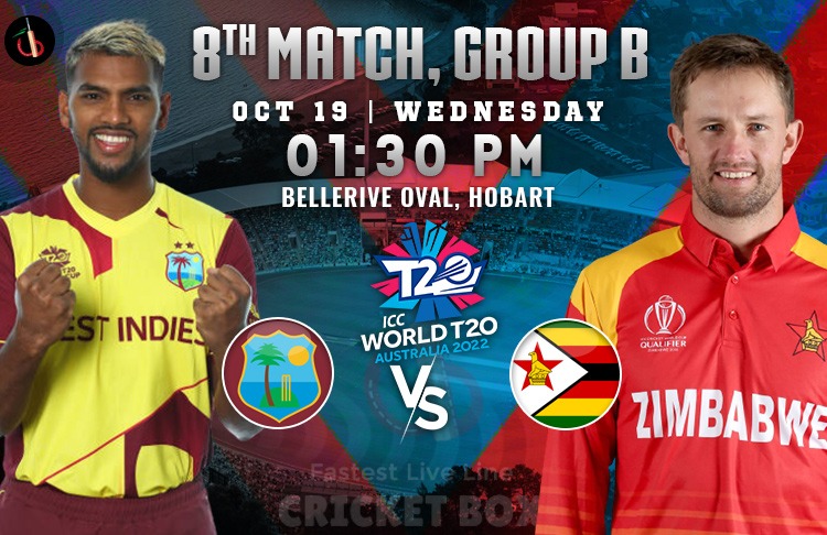 West Indies vs Zimbabwe 8th Match of T20 World Cup Preview, Probable XI, Match Weather Report, Pitch Report & More