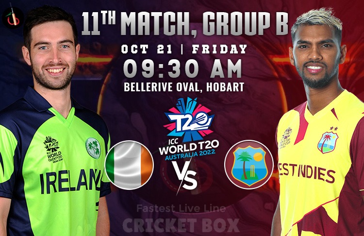 West Indies vs Ireland 11th Match of T20 World Cup Preview, Probable XI, Match Weather Report, Pitch Report & More