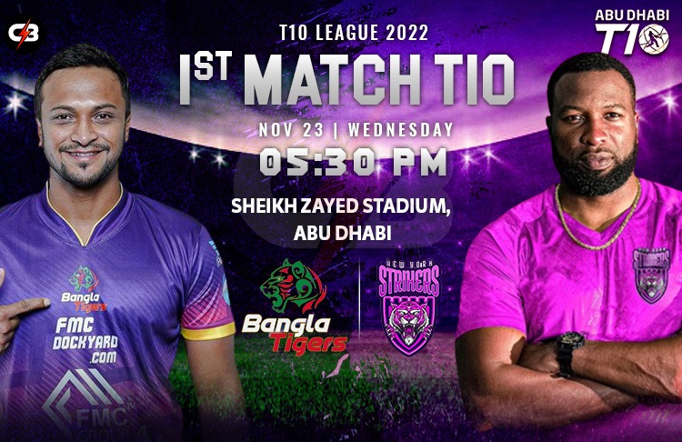 1st T10 Match New York Strikers vs Bangla Tigers Preview, Probable XI, Match Top Picks, Pitch Report & More