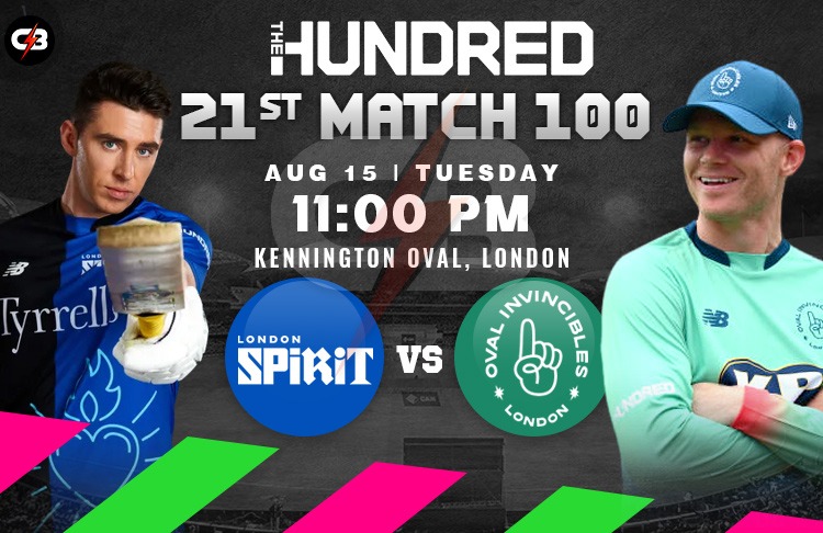 London Spirit vs Oval Invincibles 21st Match 100 Balls Live Preview, Pitch Report, Probable XI, Match Details, Weather Report & More (Men's)