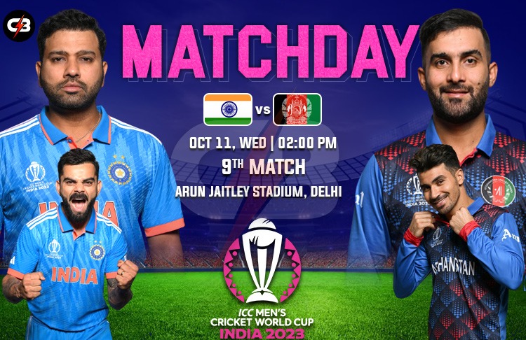 India vs Afghanistan - 9th Match of World Cup Mens, Probable XI, Top Picks, Pitch Report & Key Players and more (2023)