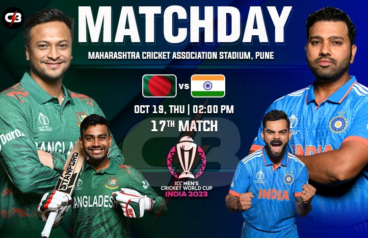 India vs  Bangladesh - 17th Match of World Cup Mens, Probable XI, Top Picks, Pitch Report and more (2023)