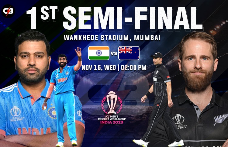 India vs New Zealand - 1st Semi Final Match of World Cup Mens, Probable XI, Top Picks, Pitch Report and more (2023)	