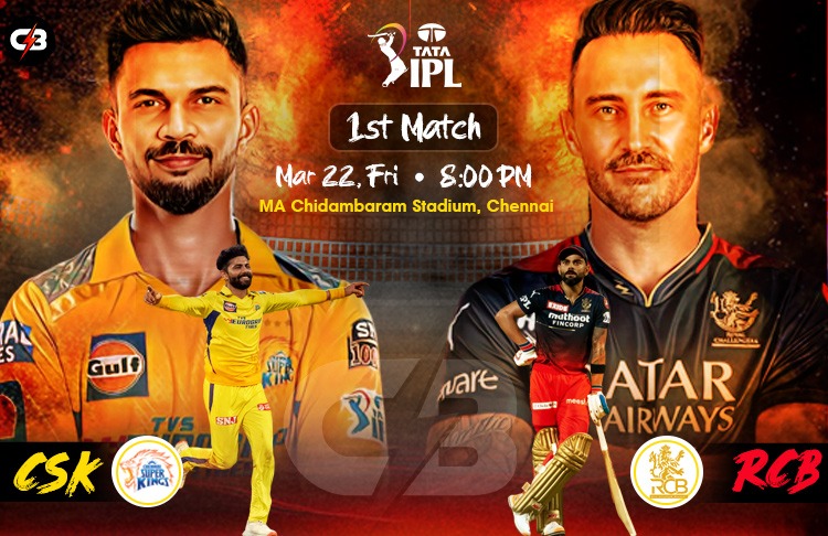 1st Match Of IPL Glory 2024 - Bengaluru vs Chennai - Match Preview with Key Players, Pitch Report Probable XI Tap for more info...