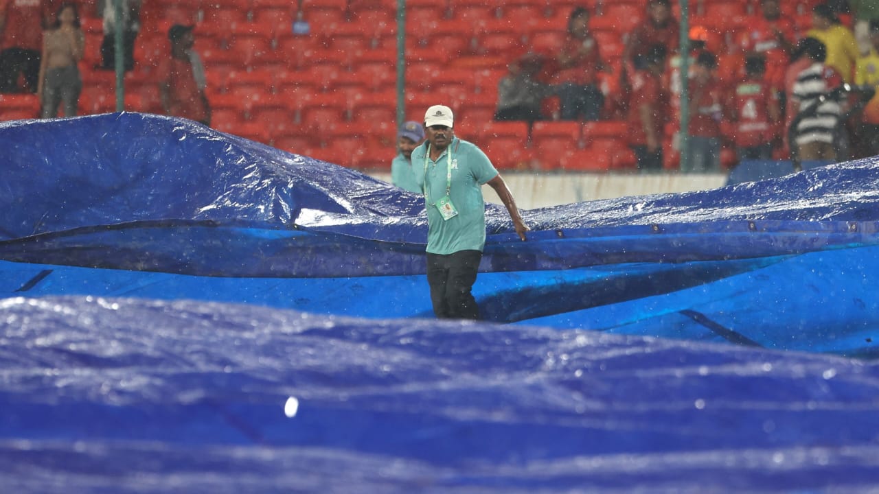 Hyderabad have been eliminated from playoff contention because a match was either abandoned due to rain