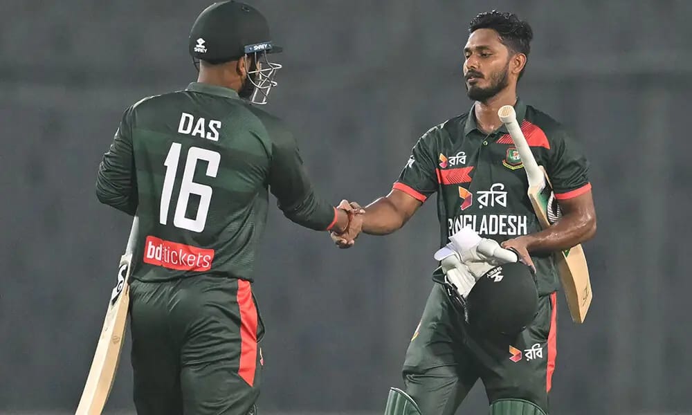 Taskin's Four-For and Tanzid's Century Lead Bangladesh to Victory