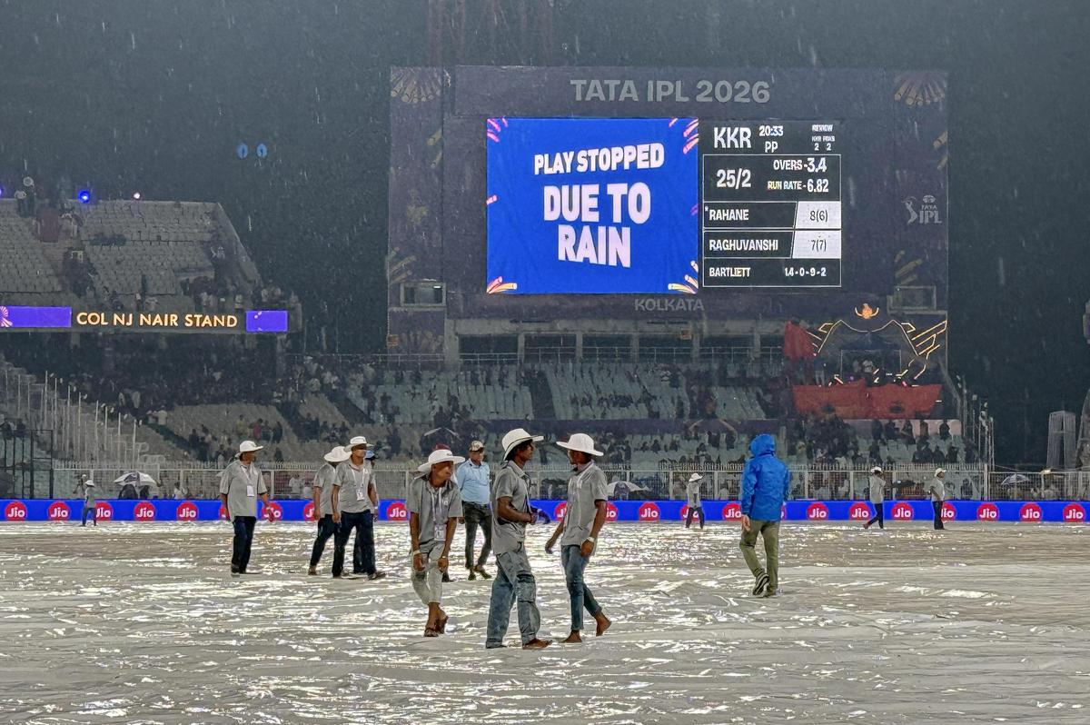 KKR get off the mark as rain washes out match against PBKS