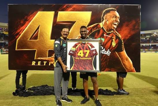 Trinbago Knight Riders immortalise Dwayne Bravo, retire No. 47 jersey