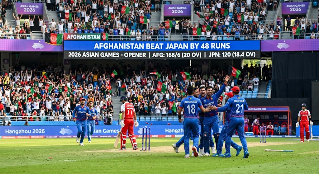 Afghanistan Beat Japan in Asian Games Opener Behind Spin Duo Gul and Kharote